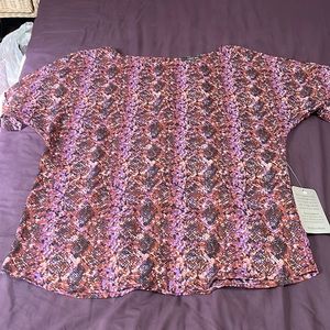 Woman’s dressy top small purple multi colored